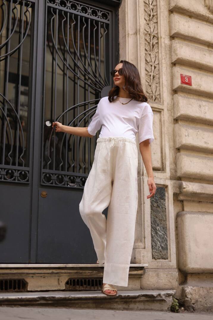 Keten Pantolon - 1