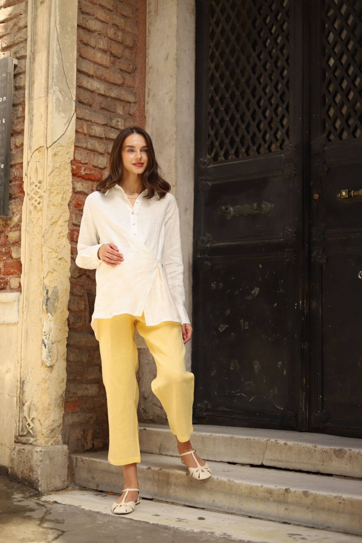 Keten Pantolon | Mom - 3